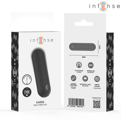 INTENSE - KAREN MINI VIBRANT RECHARGEABLE BALLE NOIRE INTENSE FUN TOYS