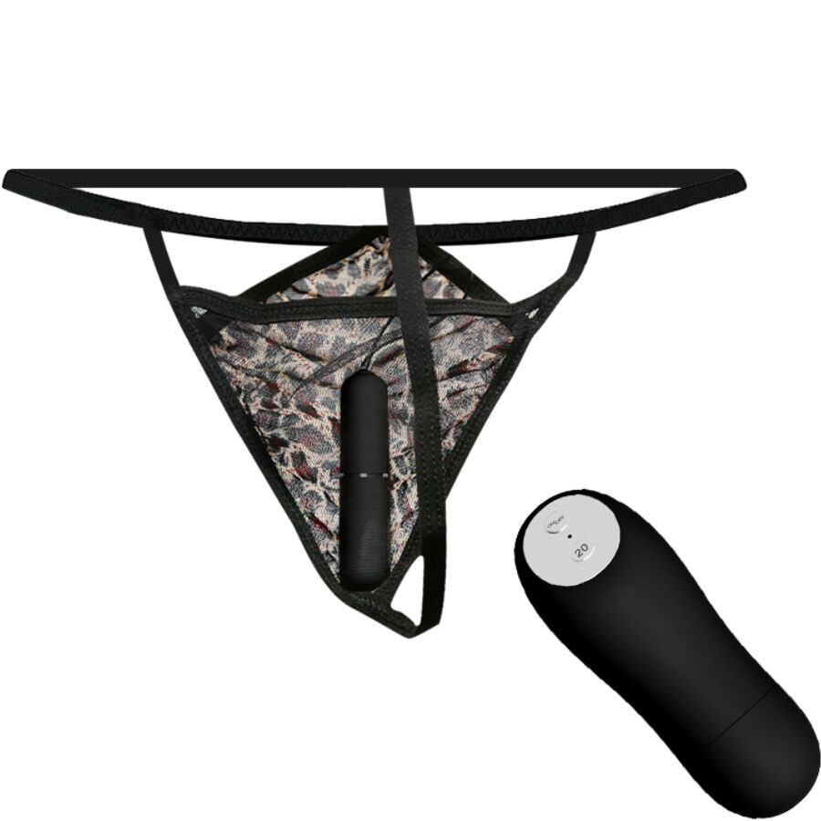 BAILE - STRING AVEC VIBRANT ET TÉLÉCOMMANDE NOIR BAILE STIMULATING