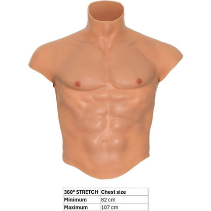 DÉSIR CACHÉ - T-SHIRT TORSE MASCULIN EN SILICONE ALTER EGO AVEC ESTHÉTIQUE DES ABS HIDDEN DESIRE