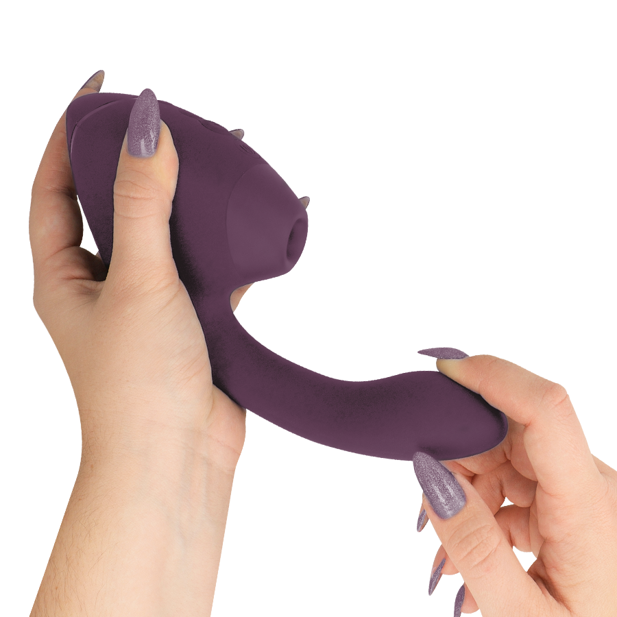 WOMANIZER - DUO NEXT STIMULATEUR CLITORIAL ET DE POINT G DOUBLE VIOLET FONCÉ WOMANIZER