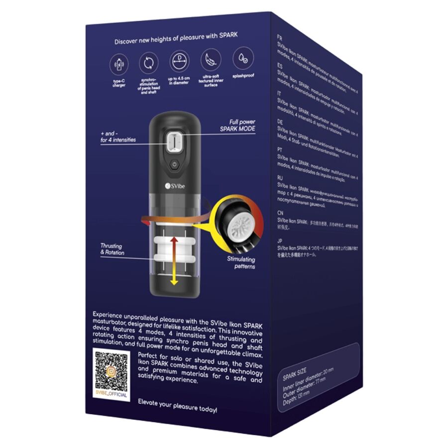 SNAIL VIBE - MASTURBATEUR IKON SPARK À POUSSÉE ET ROTATION SNAIL VIBE