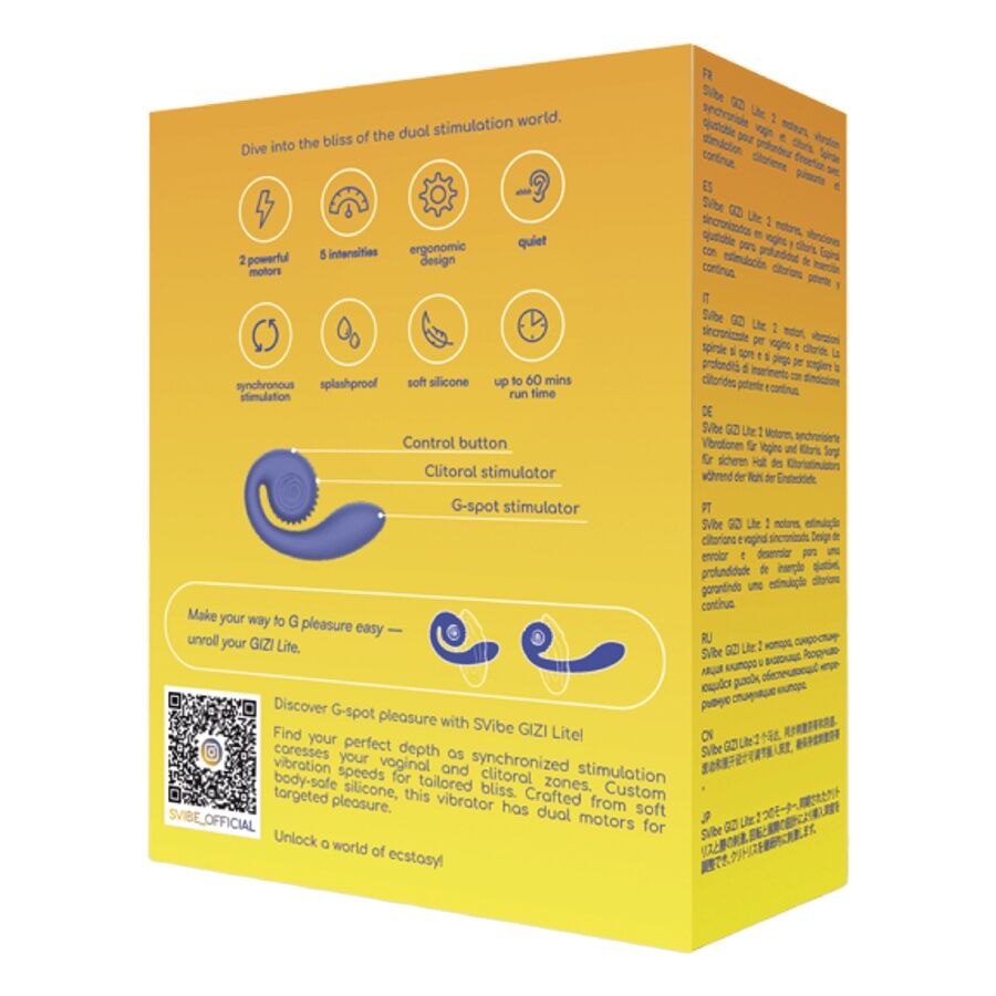 SNAIL VIBE - GIZI LITE VIBRATEUR VIOLET DOUBLE POINT G ET CLITORIAL SNAIL VIBE