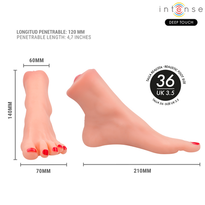 INTENSE DEEP TOUCH - GABBIE MASTUBADOR DEUX PIÈCES EN FORME DE PIED INTENSE DEEP TOUCH