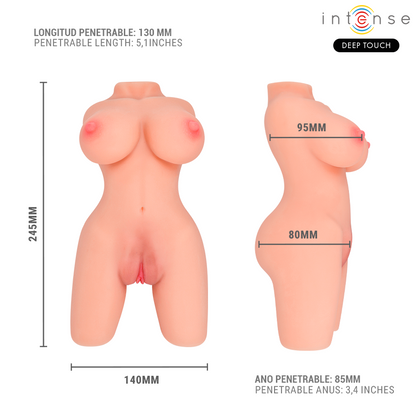 INTENSE DEEP TOUCH - JESSE TORSO DOUBLE MASTURBATEUR VAGIN & ANO INTENSE DEEP TOUCH