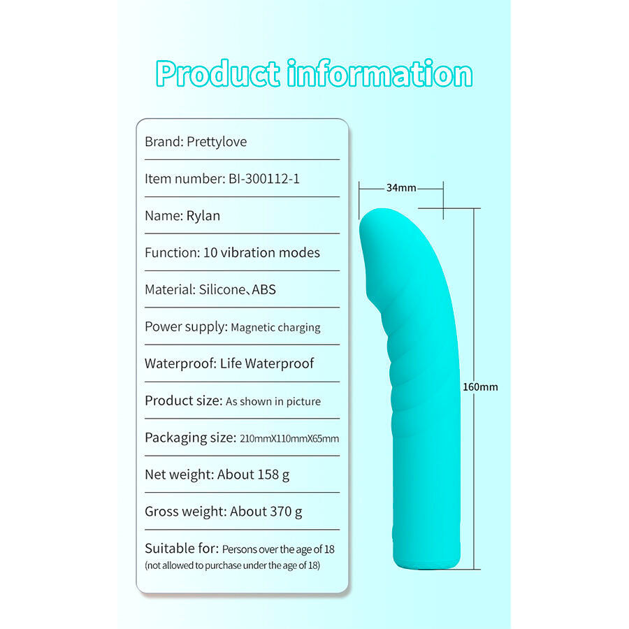 PRETTY LOVE - RYLAN VIBRATEUR G-SPOT BLEU PRETTY LOVE FLIRTATION