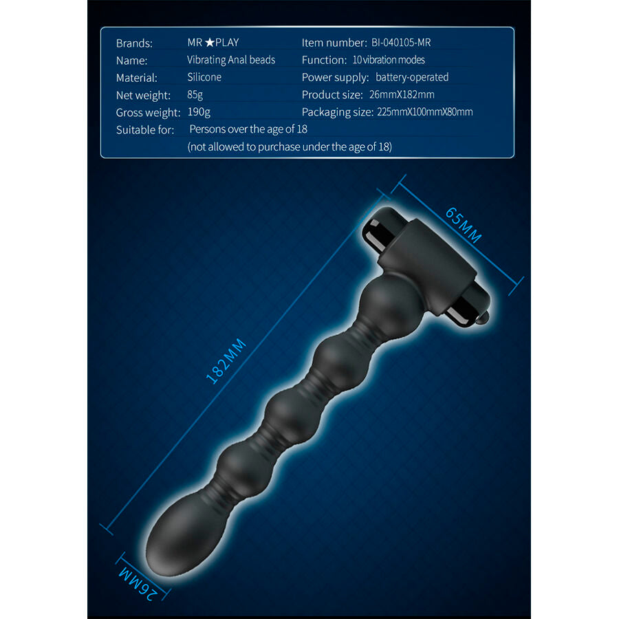 MR PLAY - MASSEUR DE PLUG ANAL VIBRANT MR PLAY