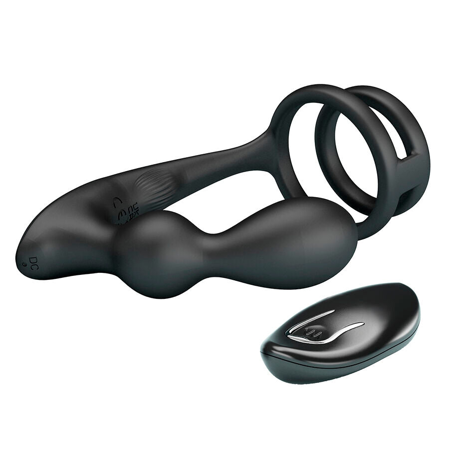 MR PLAY - PLUG ANAL VIBRANT AVEC ANNEAU PÉNIS ET TÉLÉCOMMANDE MR PLAY