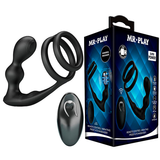 MR PLAY - PLUG ANAL VIBRANT AVEC ANNEAU PÉNIS ET TÉLÉCOMMANDE MR PLAY