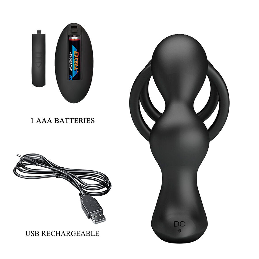 MR PLAY - PLUG ANAL VIBRANT AVEC ANNEAU PÉNIS ET TÉLÉCOMMANDE MR PLAY