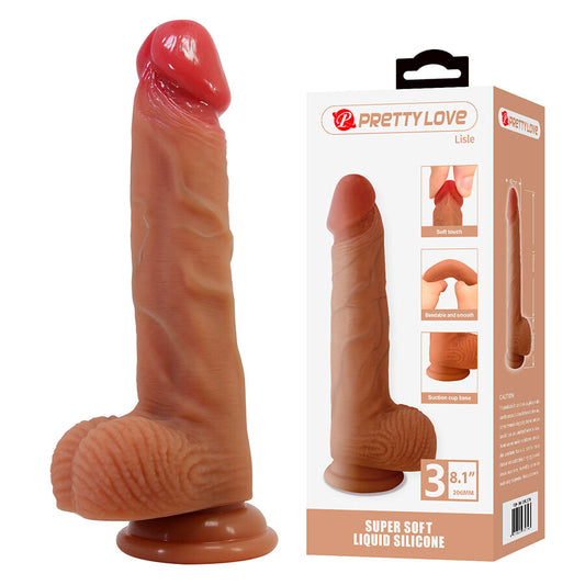 PRETTY LOVE - LISLE GODE RÉALISTE AVEC VENTOUSE 20,6 CM -Ø- 4,2 CM PRETTY LOVE HIGH GRADE