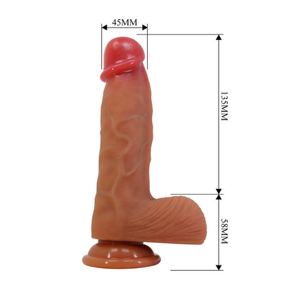 PRETTY LOVE - DUVALL GODEMICHET RÉALISTE AVEC VENTOUSE 19,3 CM -Ø- 4,5 CM PRETTY LOVE HIGH GRADE