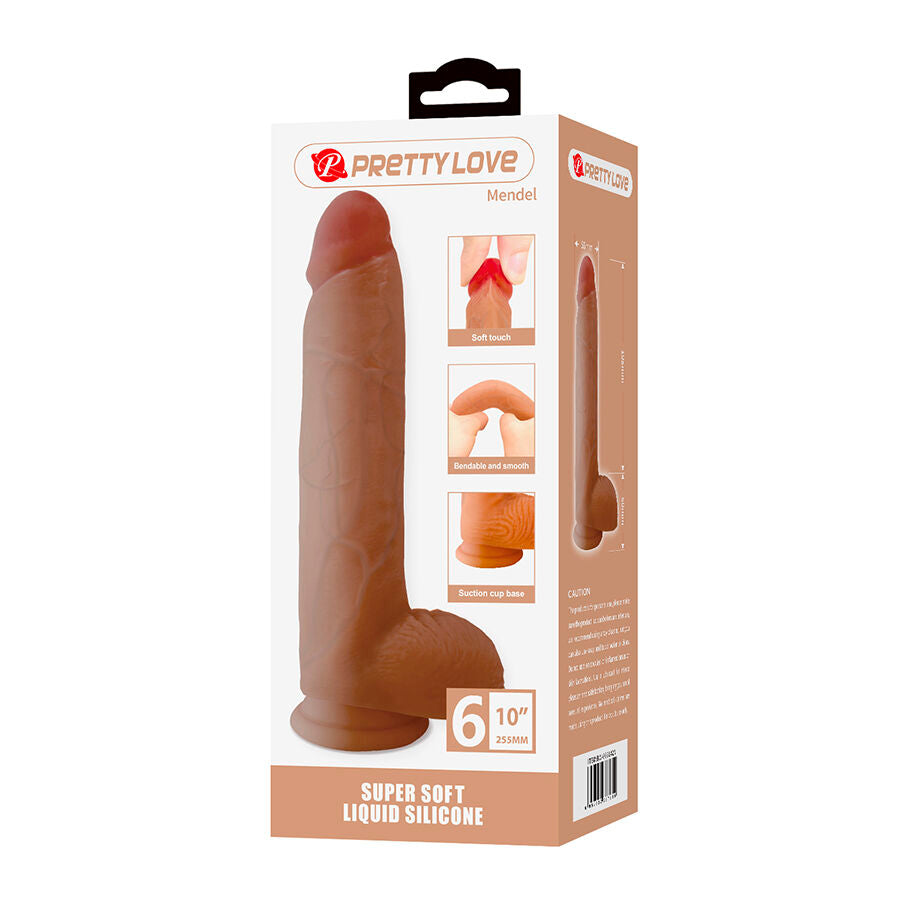 PRETTY LOVE - MENDEL GODEMICHET RÉALISTE AVEC VENTOUSE 25,5 CM -Ø- 5,6 CM PRETTY LOVE HIGH GRADE