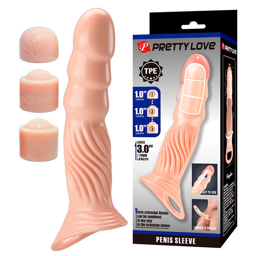 PRETTY LOVE - GAINE PÉNIENNE TEXTURÉE AVEC EXTENSEURS PRETTY LOVE MALE