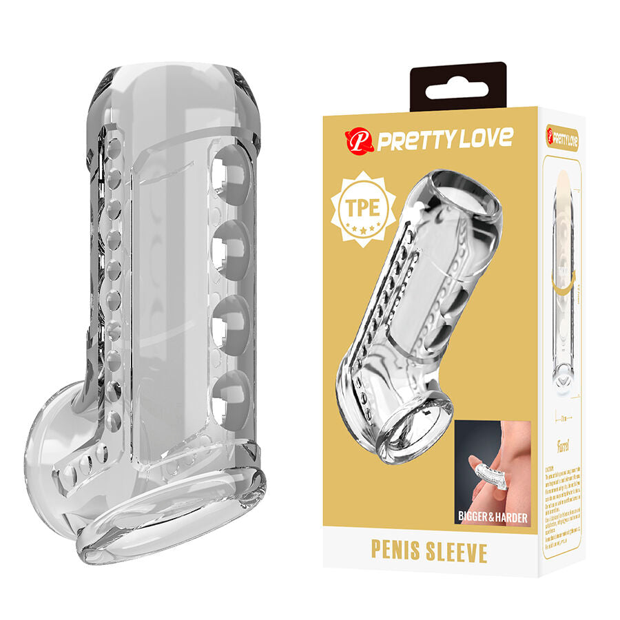 PRETTY LOVE - GAINE PÉNIENNE TEXTURÉE TRANSPARENTE PRETTY LOVE MALE