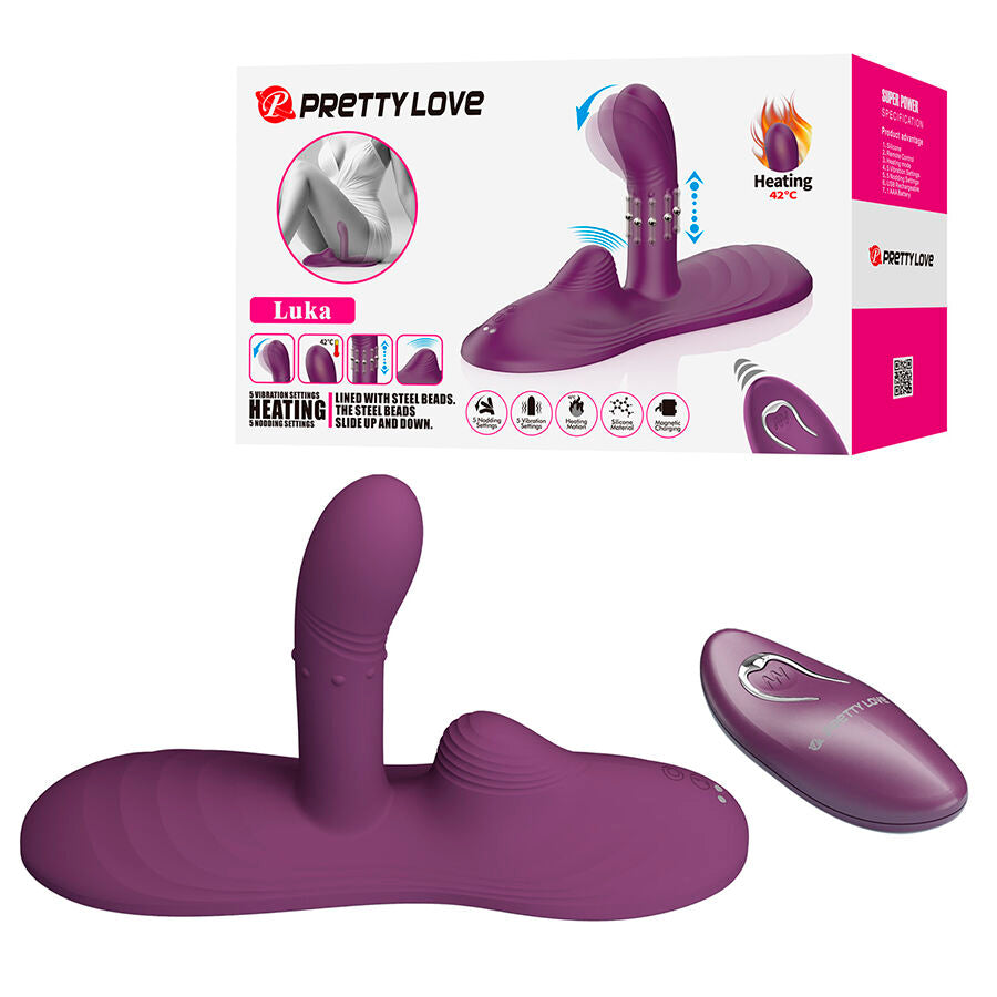 PRETTY LOVE - LUKA VIBRATEUR À POSITION ASSISE AVEC EFFET CHAUFFANT ET TÉLÉCOMMANDE PRETTY LOVE FLIRTATION