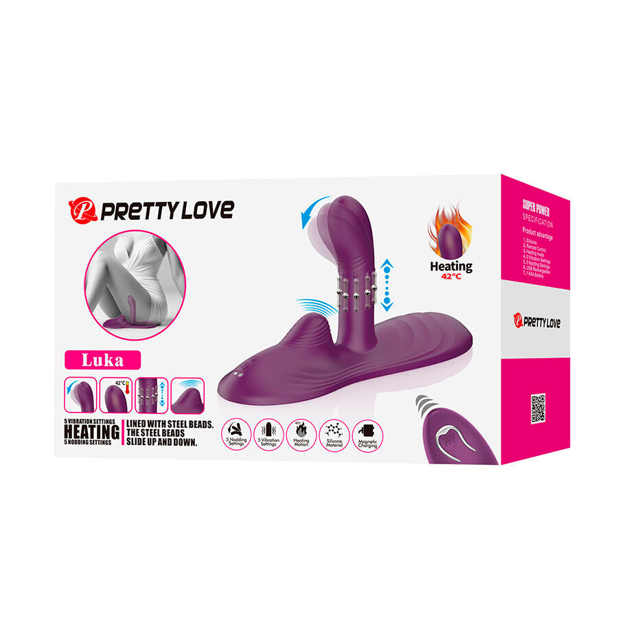 PRETTY LOVE - LUKA VIBRATEUR À POSITION ASSISE AVEC EFFET CHAUFFANT ET TÉLÉCOMMANDE PRETTY LOVE FLIRTATION