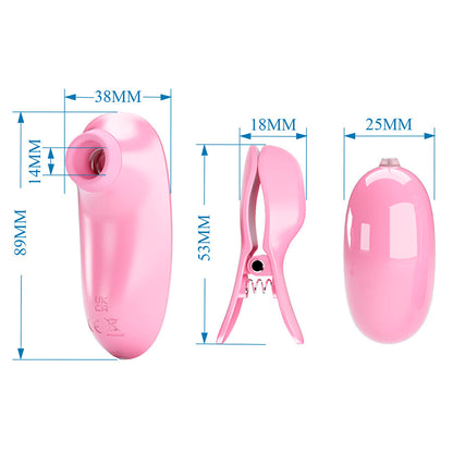 PRETTY LOVE - IMONIE ENSEMBLE MULTIFONCTIONNEL 3 EN 1 AVEC VENTOUSE, TÉTONS ET CLITORIS PRETTY LOVE FLIRTATION