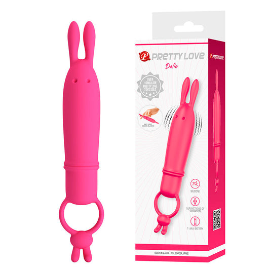 PRETTY LOVE - DELIA VIBRATEUR RABBIT AVEC ANNEAU DE RÉSISTANCE PRETTY LOVE FLIRTATION