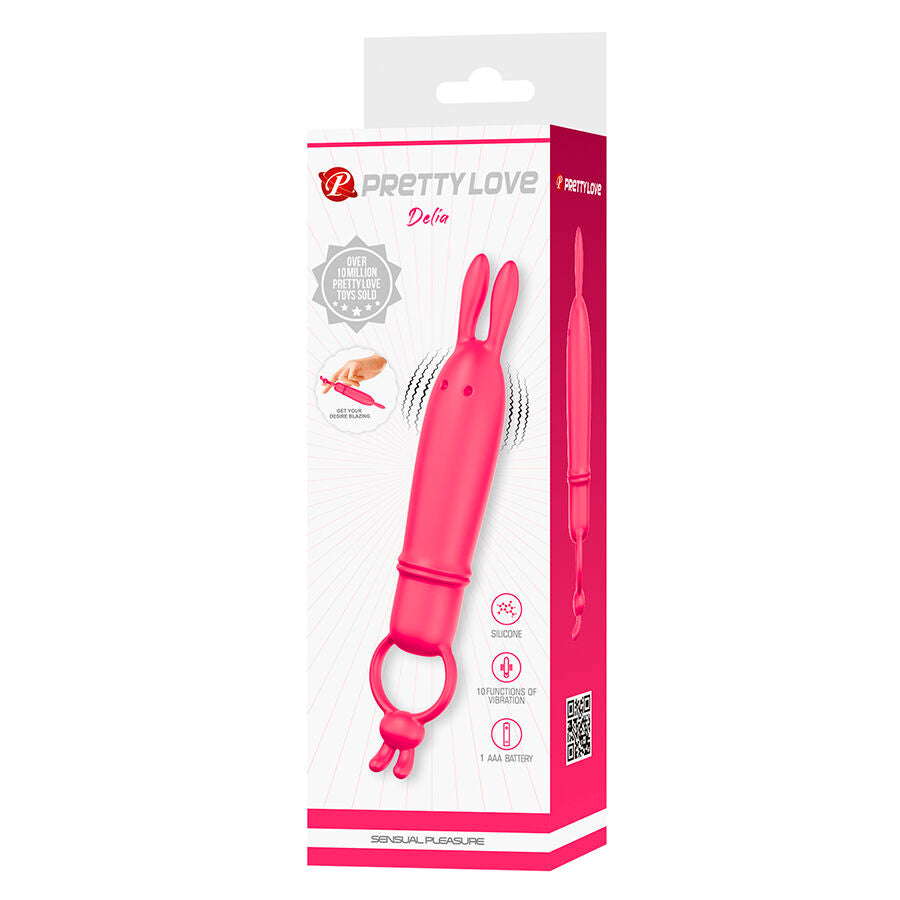 PRETTY LOVE - DELIA VIBRATEUR RABBIT AVEC ANNEAU DE RÉSISTANCE PRETTY LOVE FLIRTATION
