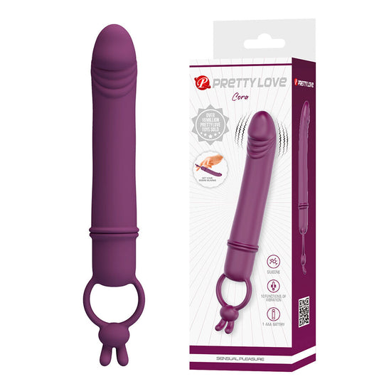 PRETTY LOVE - CORA VIBRATEUR EN FORME DE PÉNIS AVEC ANNEAU DE RÉSISTANCE PRETTY LOVE FLIRTATION