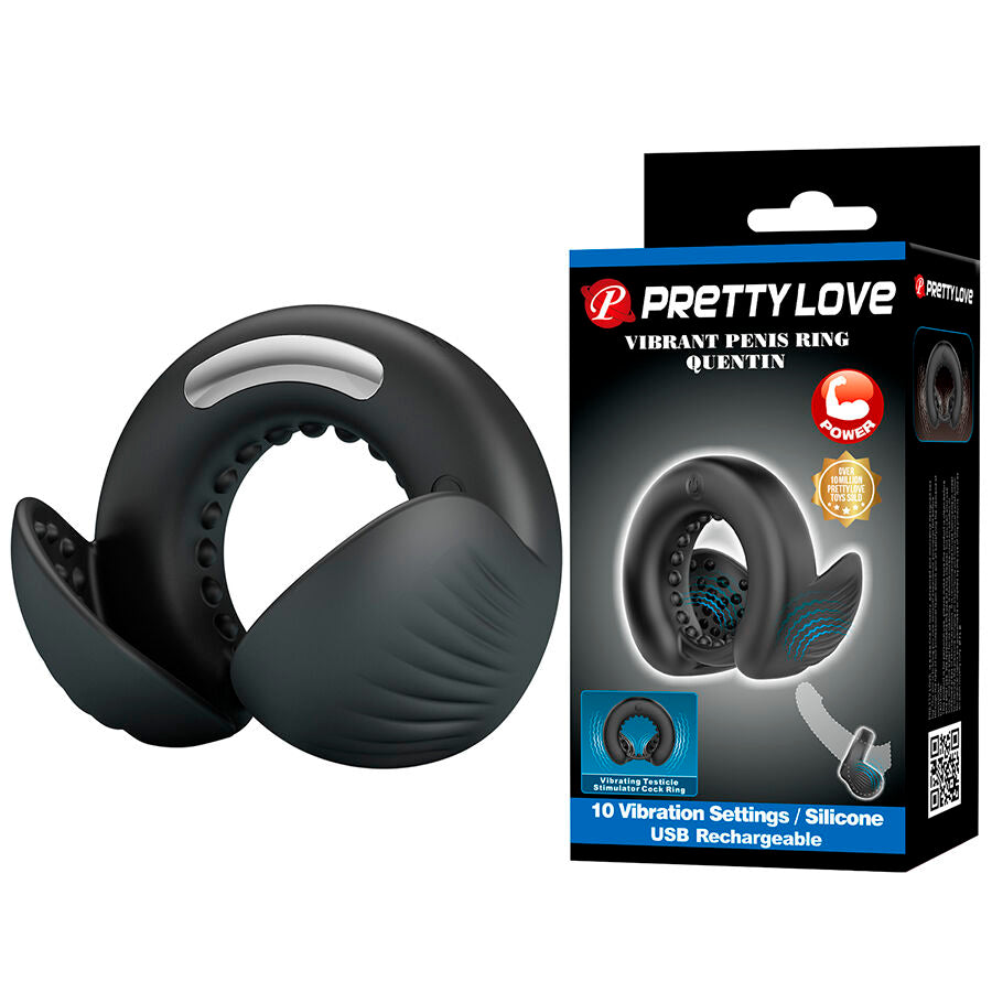 PRETTY LOVE - QUENTIN ANNEAU PÉNIS AVEC STIMULATEUR TESTICULAIRE PRETTY LOVE MALE