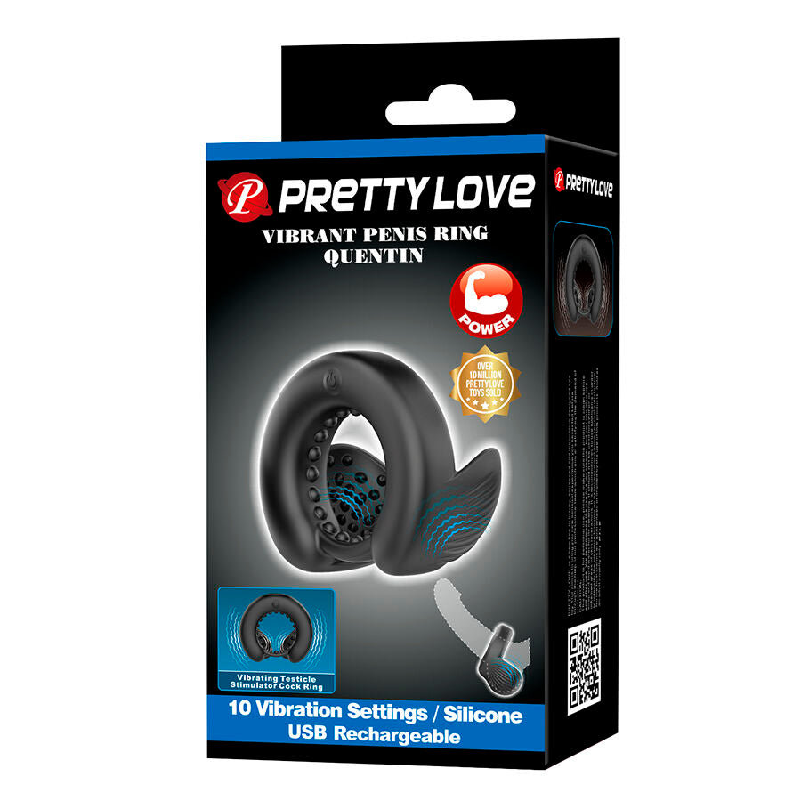 PRETTY LOVE - QUENTIN ANNEAU PÉNIS AVEC STIMULATEUR TESTICULAIRE PRETTY LOVE MALE