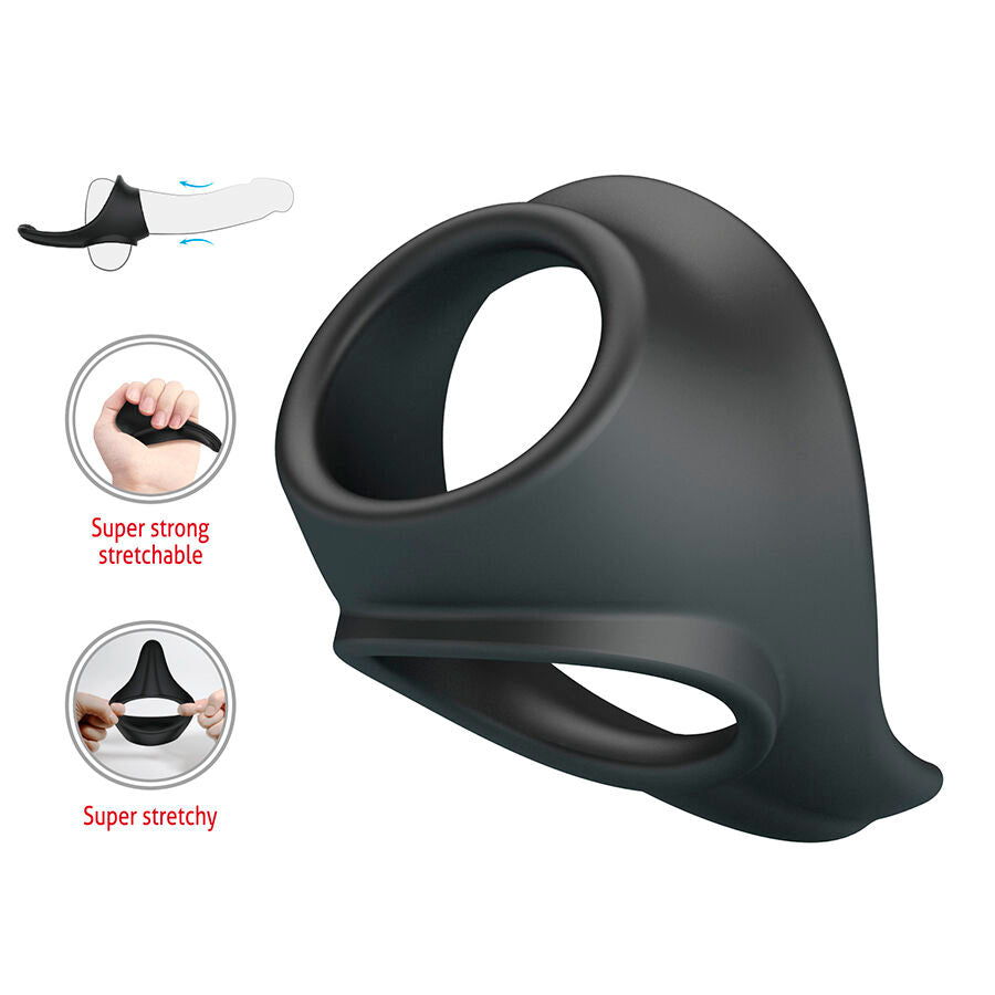 CRAZY BULL - ZADOK ANNEAU ERGONOMIQUE AVEC STIMULATEUR PÉRINÉAL CRAZY BULL