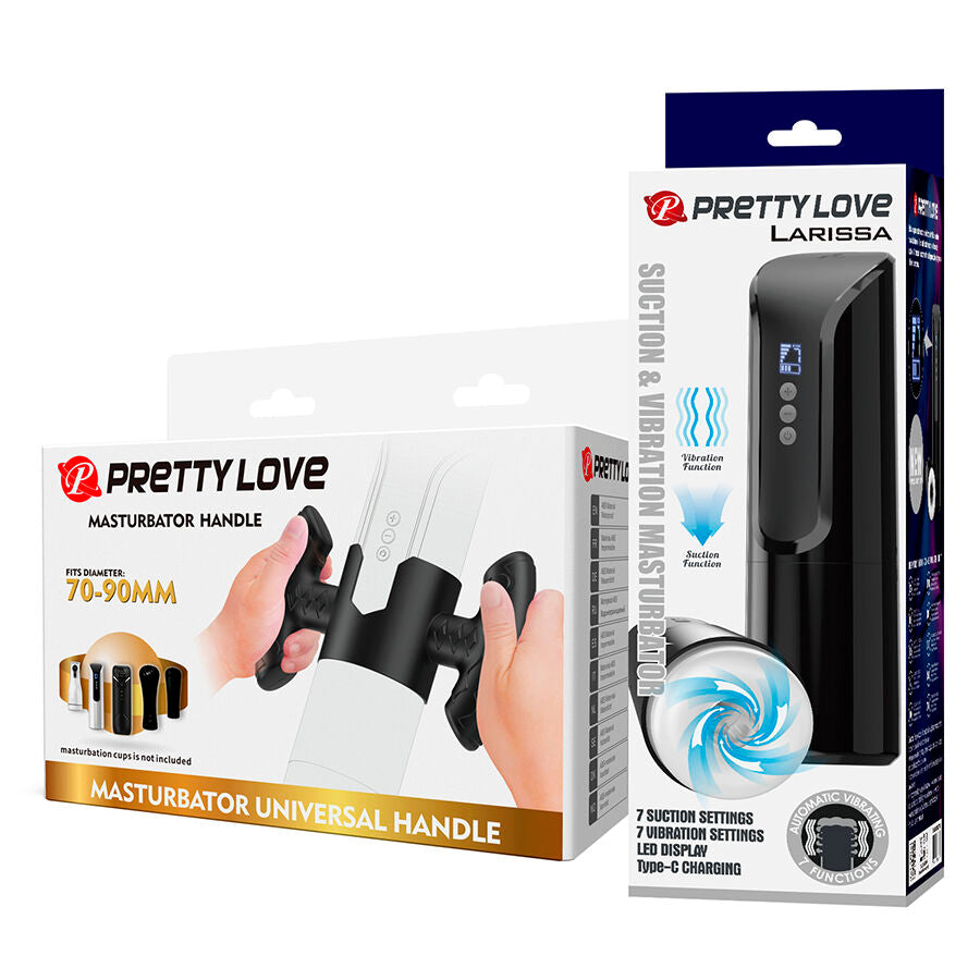 PRETTY LOVE - LARISSA  MASTURBATEUR À SUCCION AVEC VIBRATION + SUPPORT PRETTY LOVE MALE