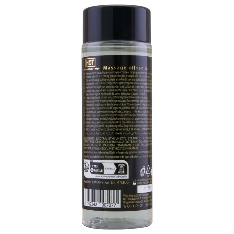 HOT - HUILE DE MASSAGE À LA VANILLE 100 ML HOT