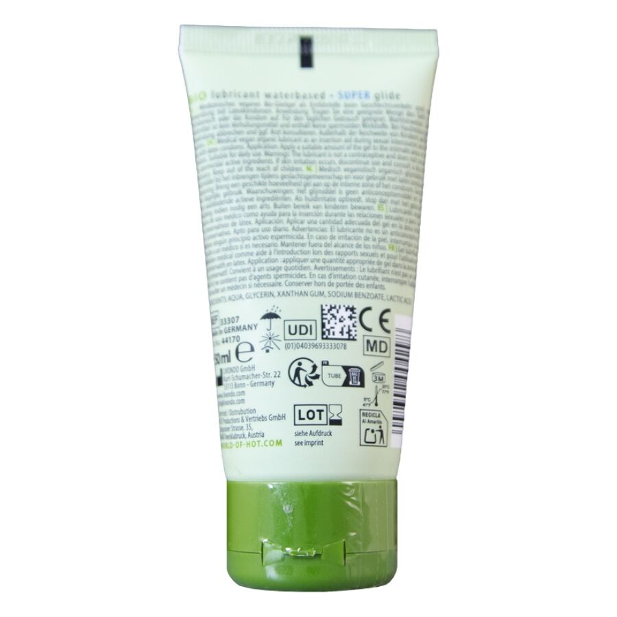 HOT - LUBRIFIANT BIO À BASE D'EAU SUPERGLIDE 50 ML HOT