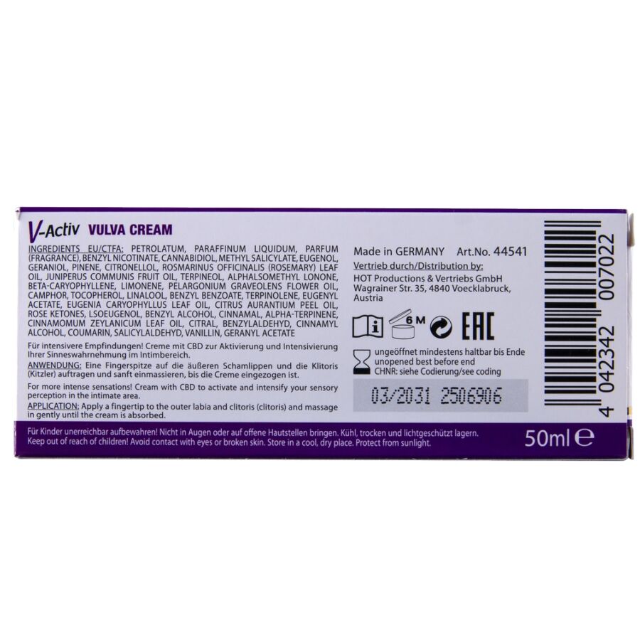 CHAUD - GANT DE CRÈME VULVAIRE CBD 50ML HOT