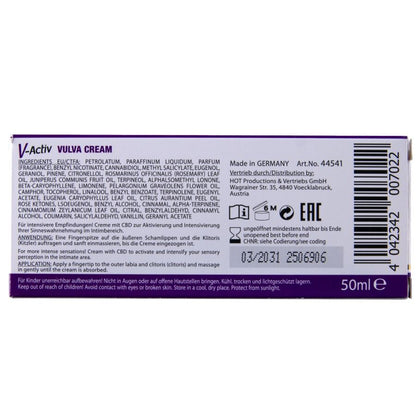 CHAUD - GANT DE CRÈME VULVAIRE CBD 50ML HOT
