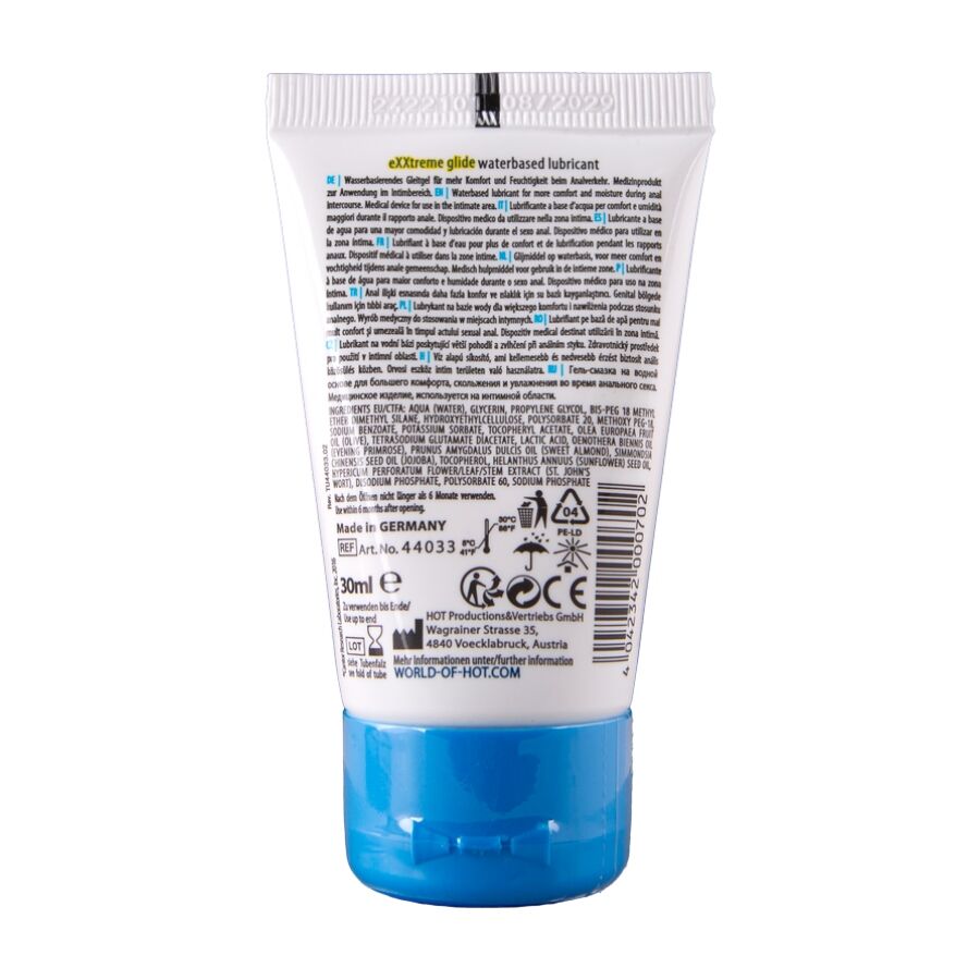 HOT - EXXTREME GLIDE LUBRIFIANT À BASE D'EAU + HUILE DE CONFORT A+ 30 ml HOT