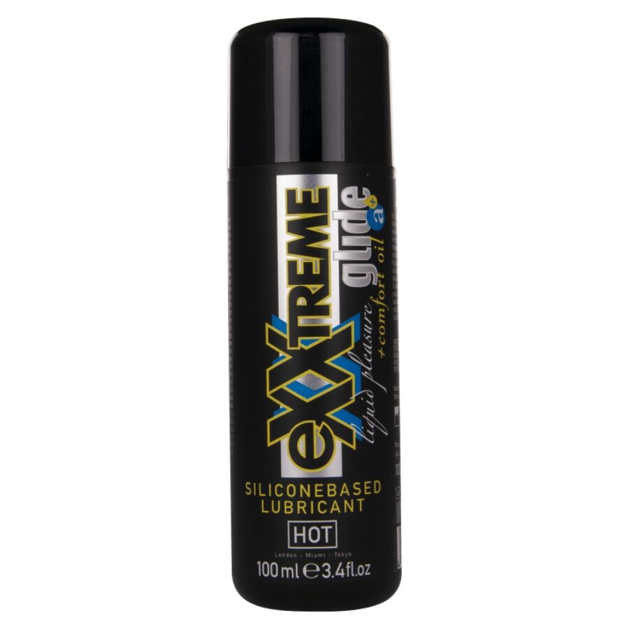 HOT - EXXTREME GLIDE LUBRIFIANT À BASE DE SILICONE + HUILE DE CONFORT A+ 100 ML HOT