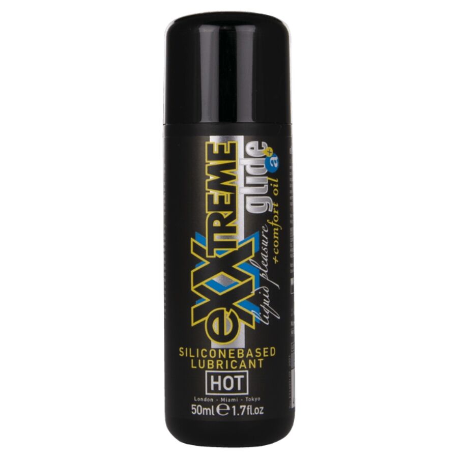 HOT - LUBRIFIANT À BASE DE SILICONE EXTRÊME GLIDE + HUILE DE CONFORT A+ 50 ML HOT