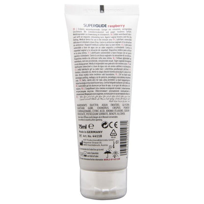 HOT - SUPERGLIDE LUBRIFIANT COMESTIBLE À BASE D'EAU FRAMBOISE 75 ML HOT