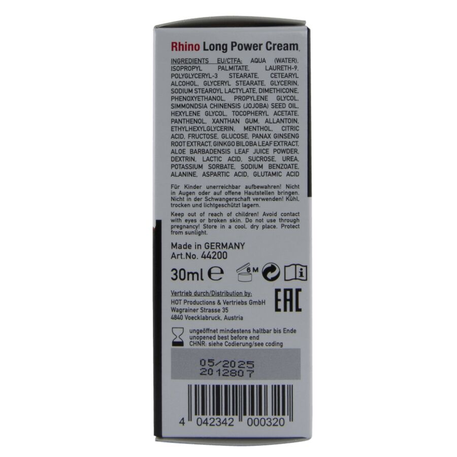HOT - RHINO LONG POWER CREAM 30 ML HOT