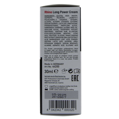 HOT - RHINO LONG POWER CREAM 30 ML HOT