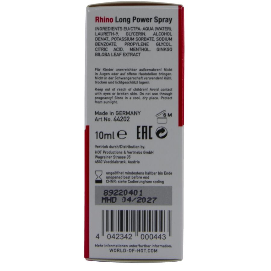 HOT - RHINO LONG POWER SPRAY 10 ML HOT