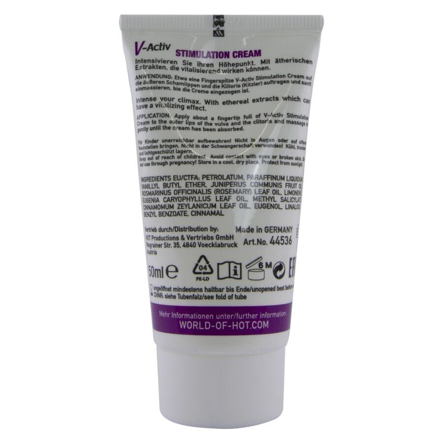 HOT - CRÈME STIMULANTE V-ACTIV POUR FEMMES 50 ML HOT