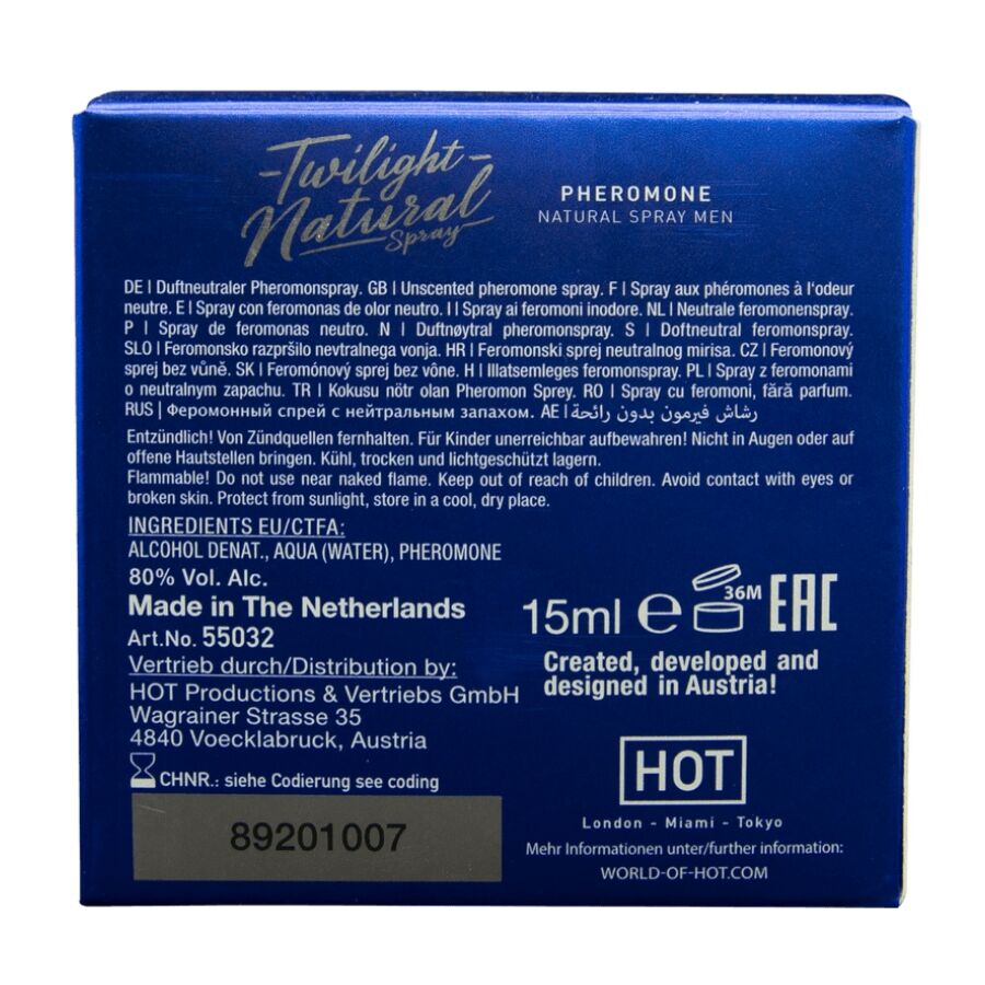 HOT - TWILIGHT PHEROMONE NATURELLE POUR HOMMES 15 ML HOT