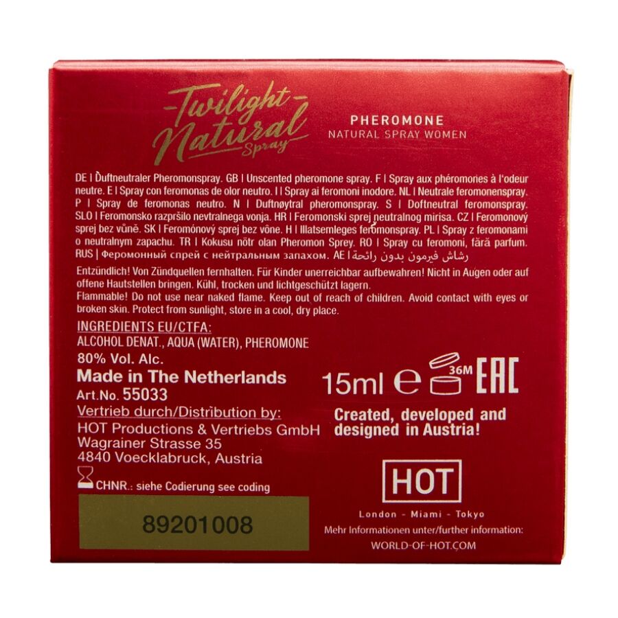 HOT - PHÉROMONE TWILIGHT NATURELLE POUR FEMMES 15 ML HOT