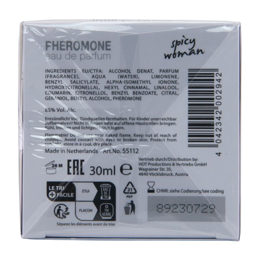 HOT - PARFUM AUX PHÉROMONES MIAMI SPICY WOMAN 30 ML HOT