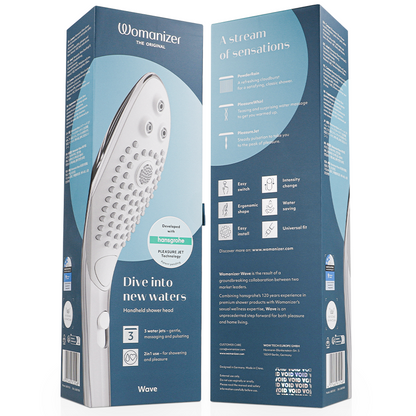 WOMANIZER - POMMEAU DE DOUCHE STIMULANT CLITORIAL WAVE CHROME WOMANIZER