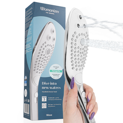 WOMANIZER - POMMEAU DE DOUCHE STIMULANT CLITORIAL WAVE CHROME WOMANIZER