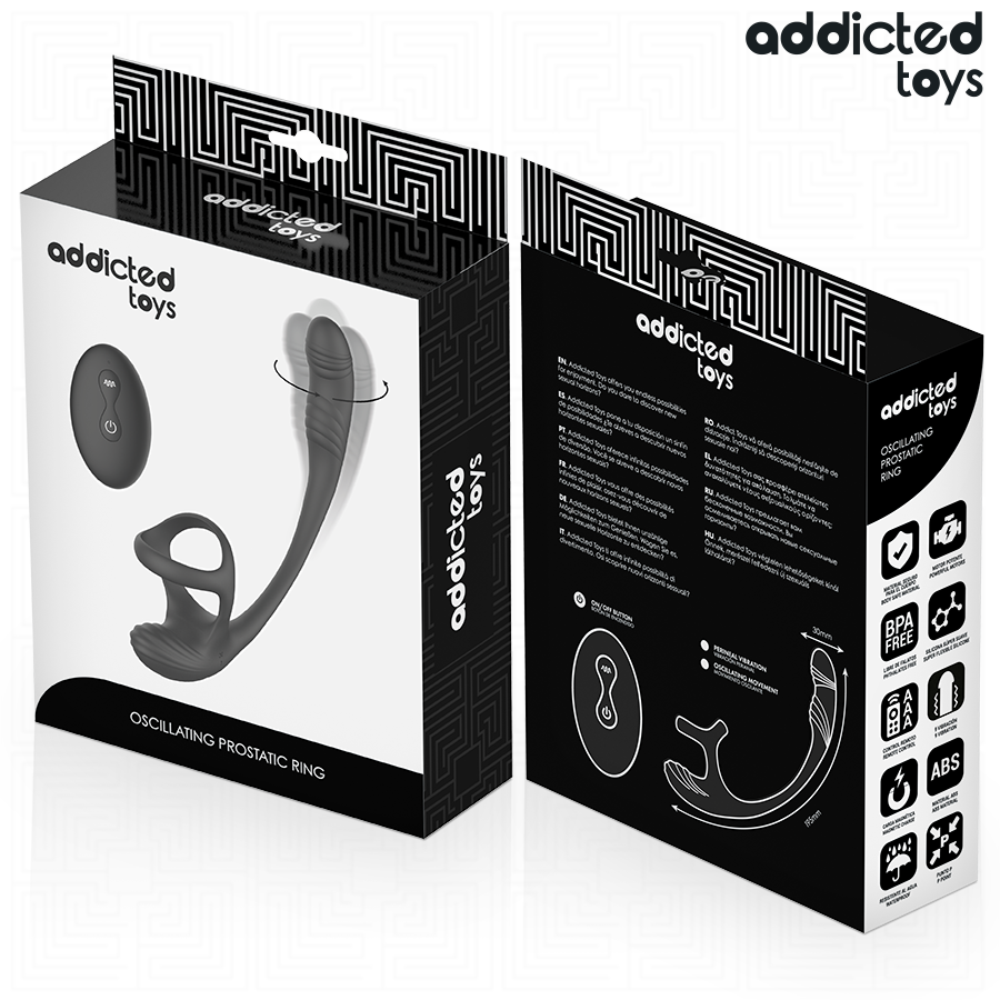ADDICTED TOYS - PLUG ANAL AVEC VIBRATION, ONDULATION À 360° ET STIMULATEUR DE TESTICULES ADDICTED TOYS