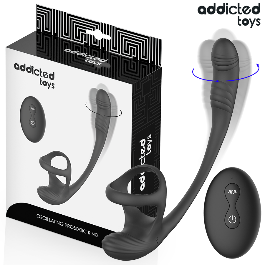 ADDICTED TOYS - PLUG ANAL AVEC VIBRATION, ONDULATION À 360° ET STIMULATEUR DE TESTICULES ADDICTED TOYS