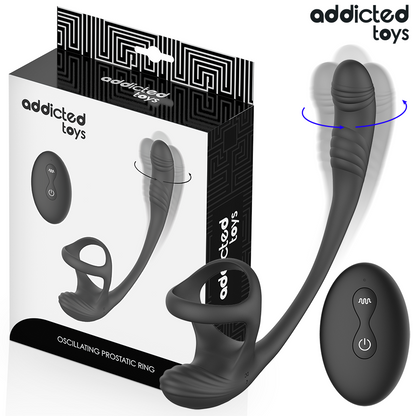 ADDICTED TOYS - PLUG ANAL AVEC VIBRATION, ONDULATION À 360° ET STIMULATEUR DE TESTICULES ADDICTED TOYS