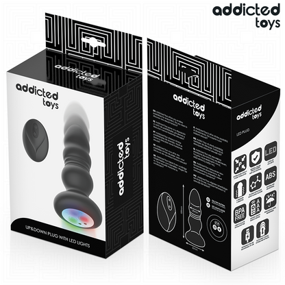 ADDICTED TOYS - PLUG ANAL ROTATIF ET VIBRANT, TÉLÉCOMMANDE AVEC LUMIÈRE LED ADDICTED TOYS