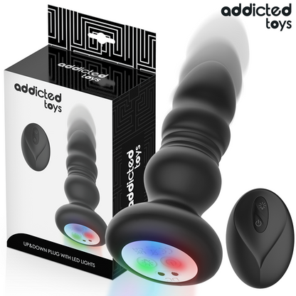 ADDICTED TOYS - PLUG ANAL ROTATIF ET VIBRANT, TÉLÉCOMMANDE AVEC LUMIÈRE LED ADDICTED TOYS